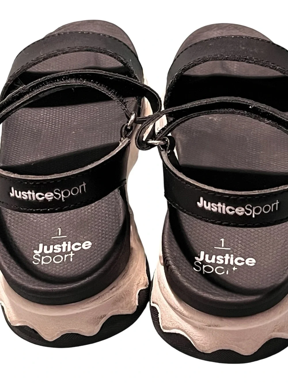Justice Black Adjustable Sport Sandals for Kids